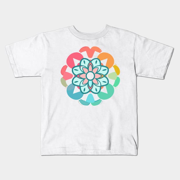 mandala Clamber drawingmandala Surge standing Kids T-Shirt by Martin Young